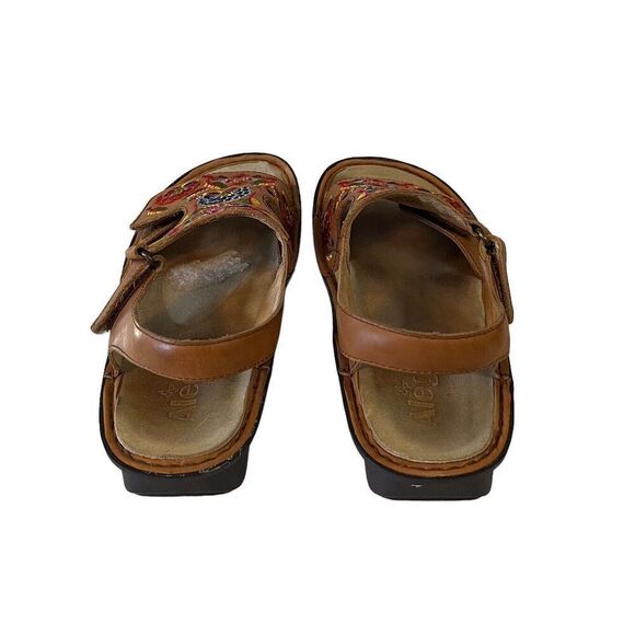 Allegria Viki Cognac Needles & Pins Sandal Multicolor Embroidered Sandal EU 37 - Picture 5 of 12